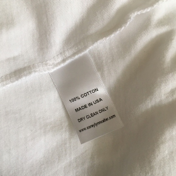 CLC COREY LYNN CALTER Yvette Embroidered Tiger Tee Screen-Print White Knit Small - Picture 10 of 12